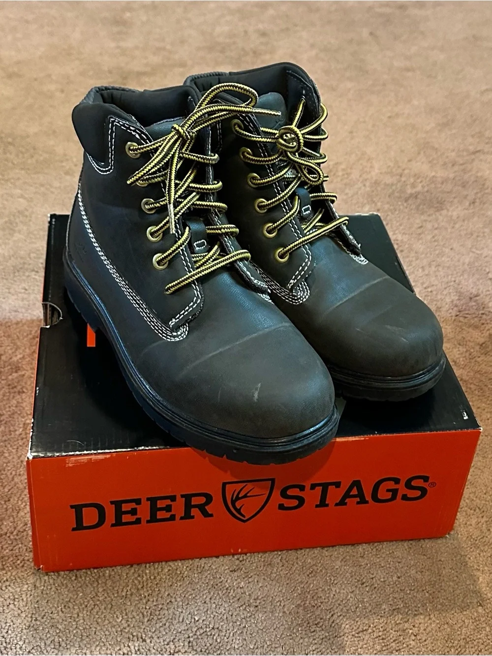 Deer Stag Mak2 Waterproof Faux Leather Kids’ Work Boot